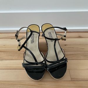 Michael Kors wedges with gold detail